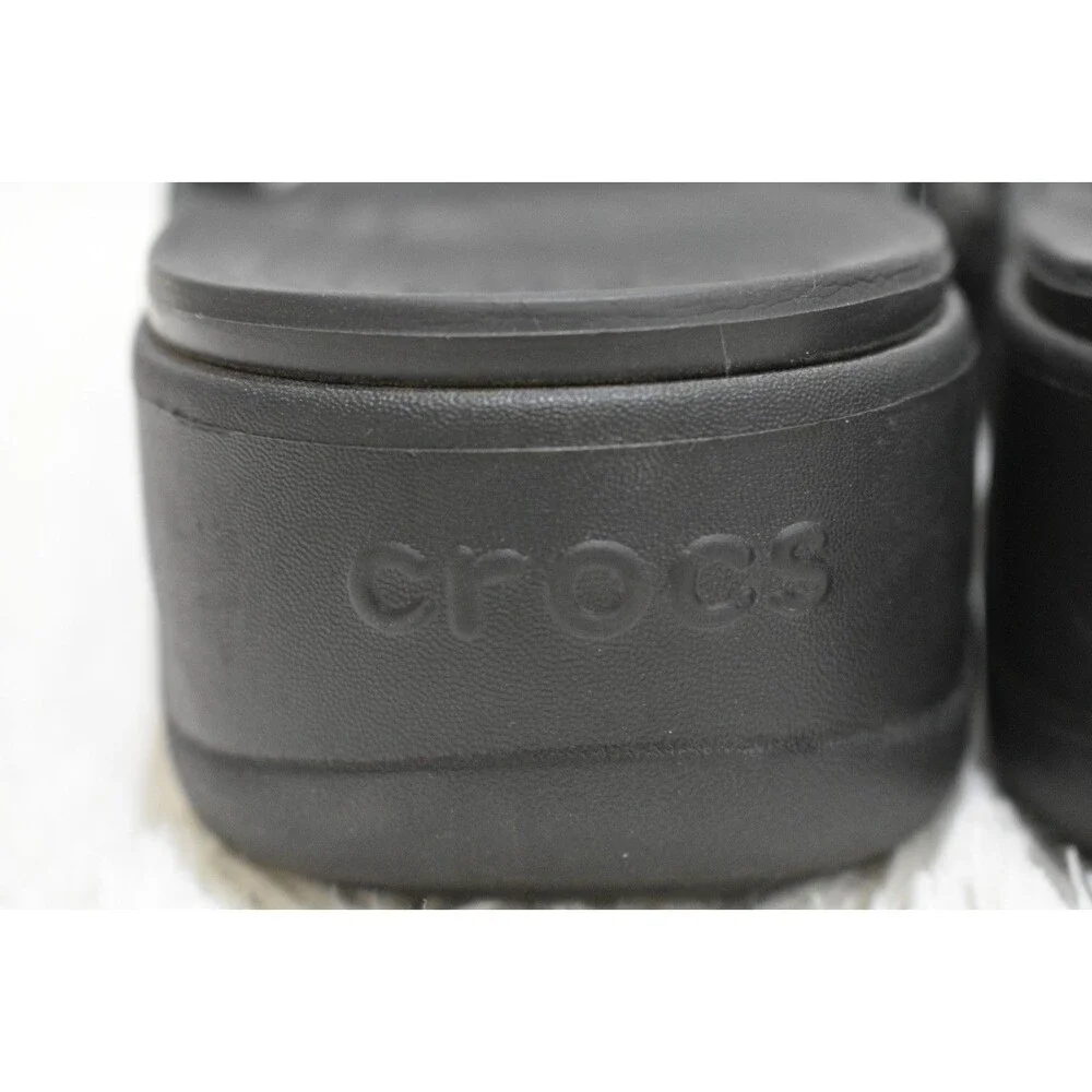 Crocs Getaway Sandal Women's Size 13 Black Triple Strap Slides Casual Shoe Flat